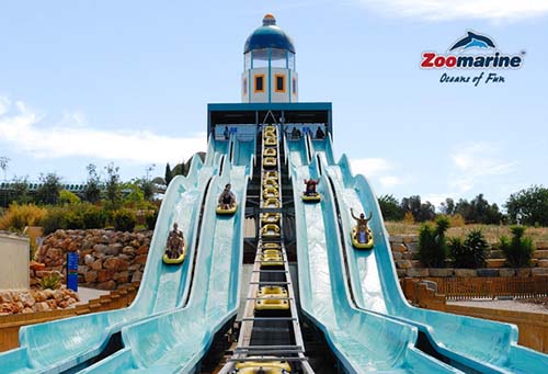 4 of the Zoomarine water slides