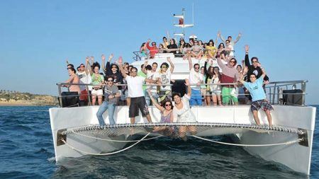 Group enjoying the Belize Boat Party