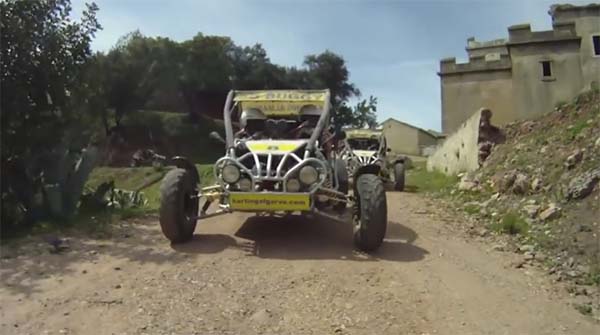 2 Buggies on dirt road near Almancil