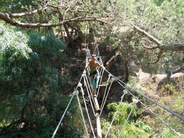 Women in High Ropes Bridge in Albufeira