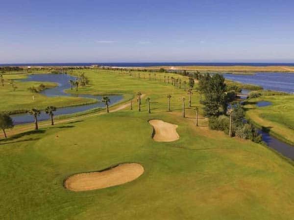 Salgados Golf Camp with lakes and sea