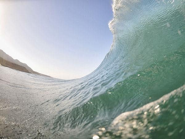 Wave photograph near water.