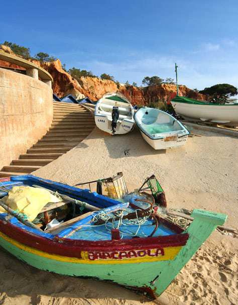 Fishermen's boats at Olhos d'Água
