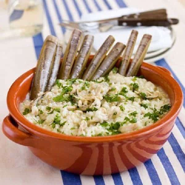arroz de lingueirão em alvor