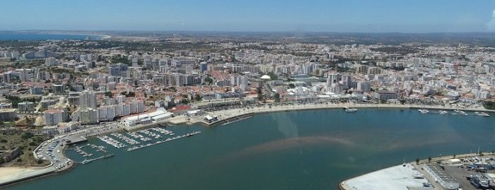Portimão aerial view.