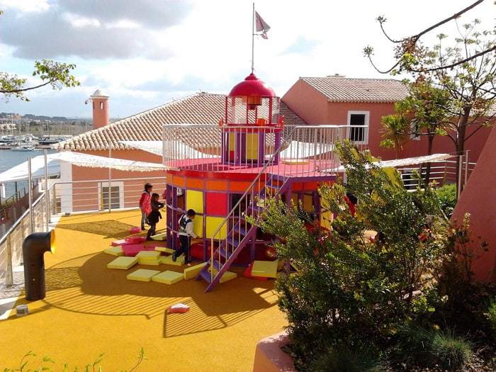 children playing on lighthouse