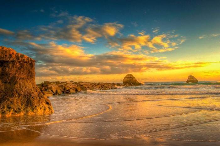 P Rocha Por Do Sol