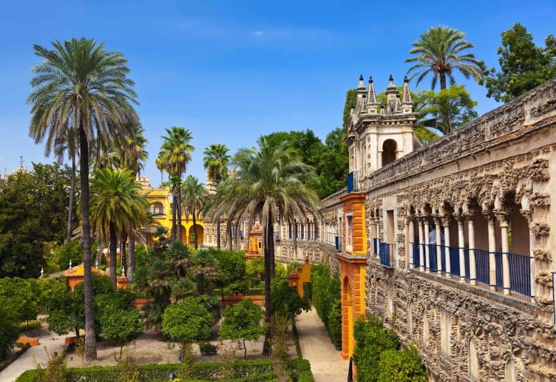 Real Alcazar Gardens In Seville